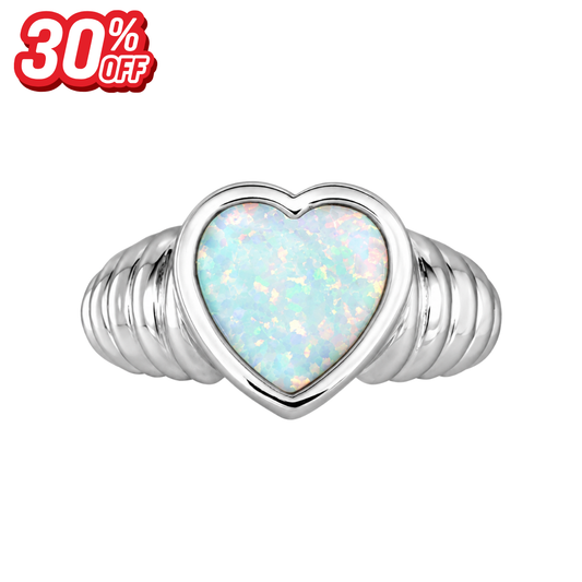 Opalite Heart Ring