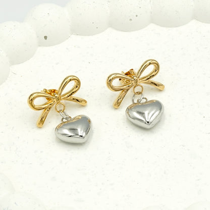 Heart Bow - Gold & Silver