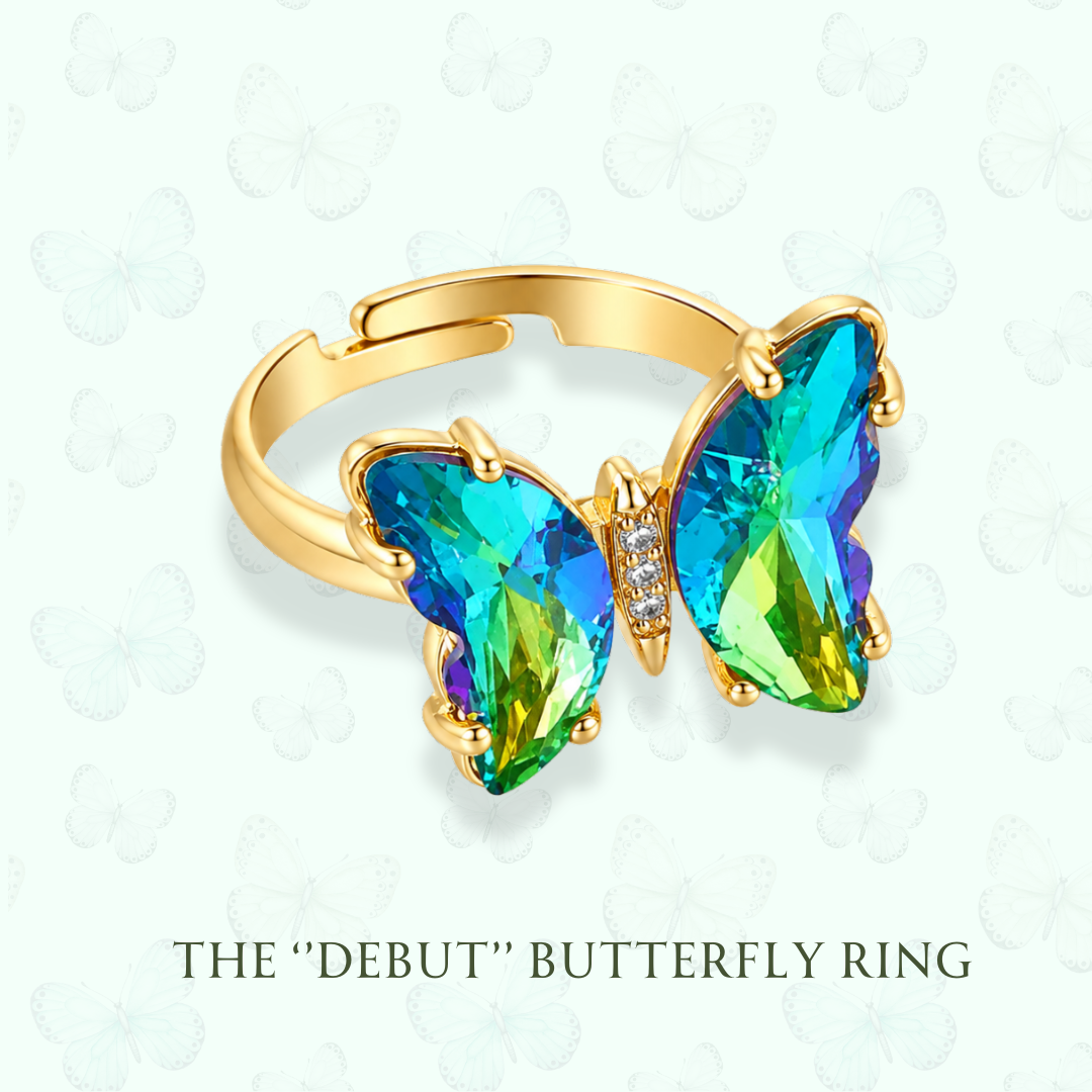 The "Debut" Butterfly - Adjustable Ring
