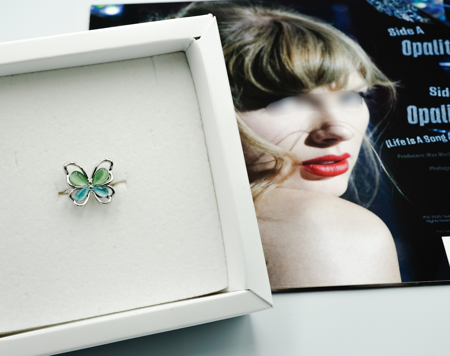 Green Butterfly Ring - Opalite MV Inspired