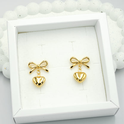 Heart Bow - Gold