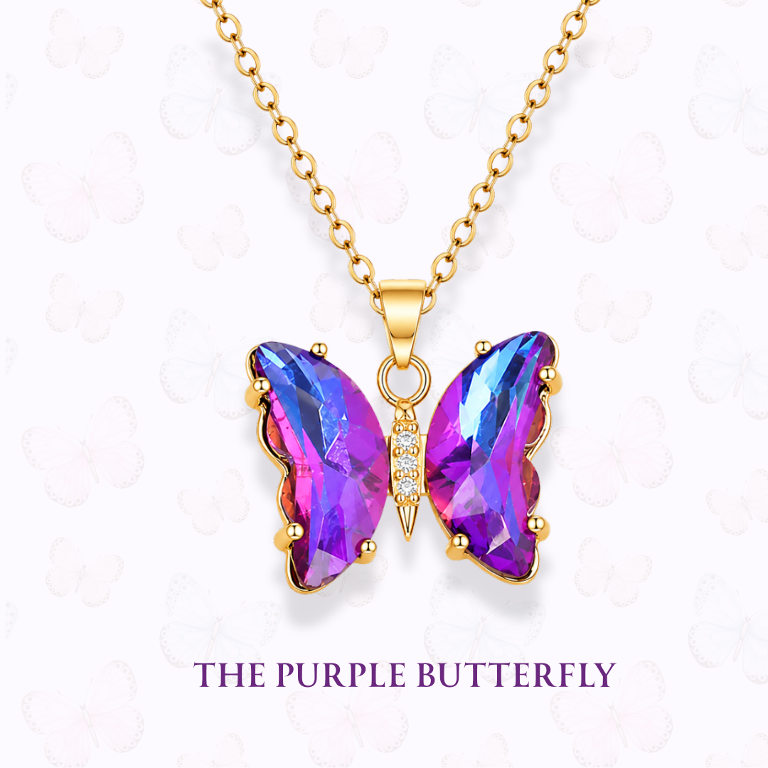 The Purple Butterfly - Necklace