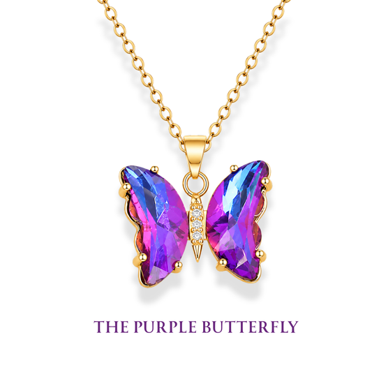 The Purple Butterfly - Necklace