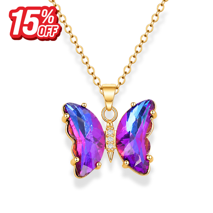 The Purple Butterfly - Necklace