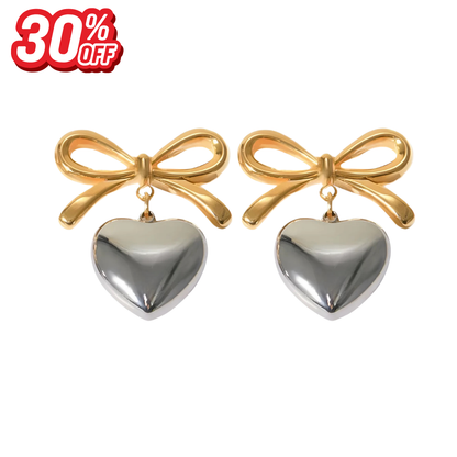 Heart Bow - Gold & Silver
