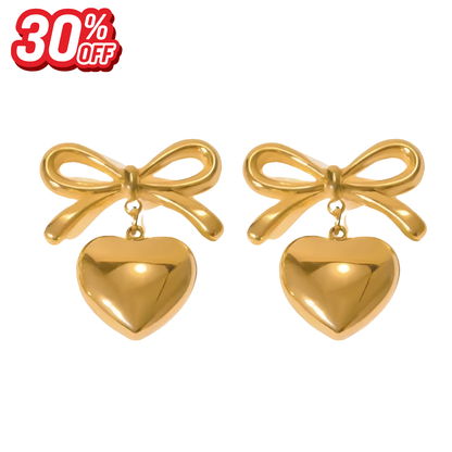 Heart Bow - Gold