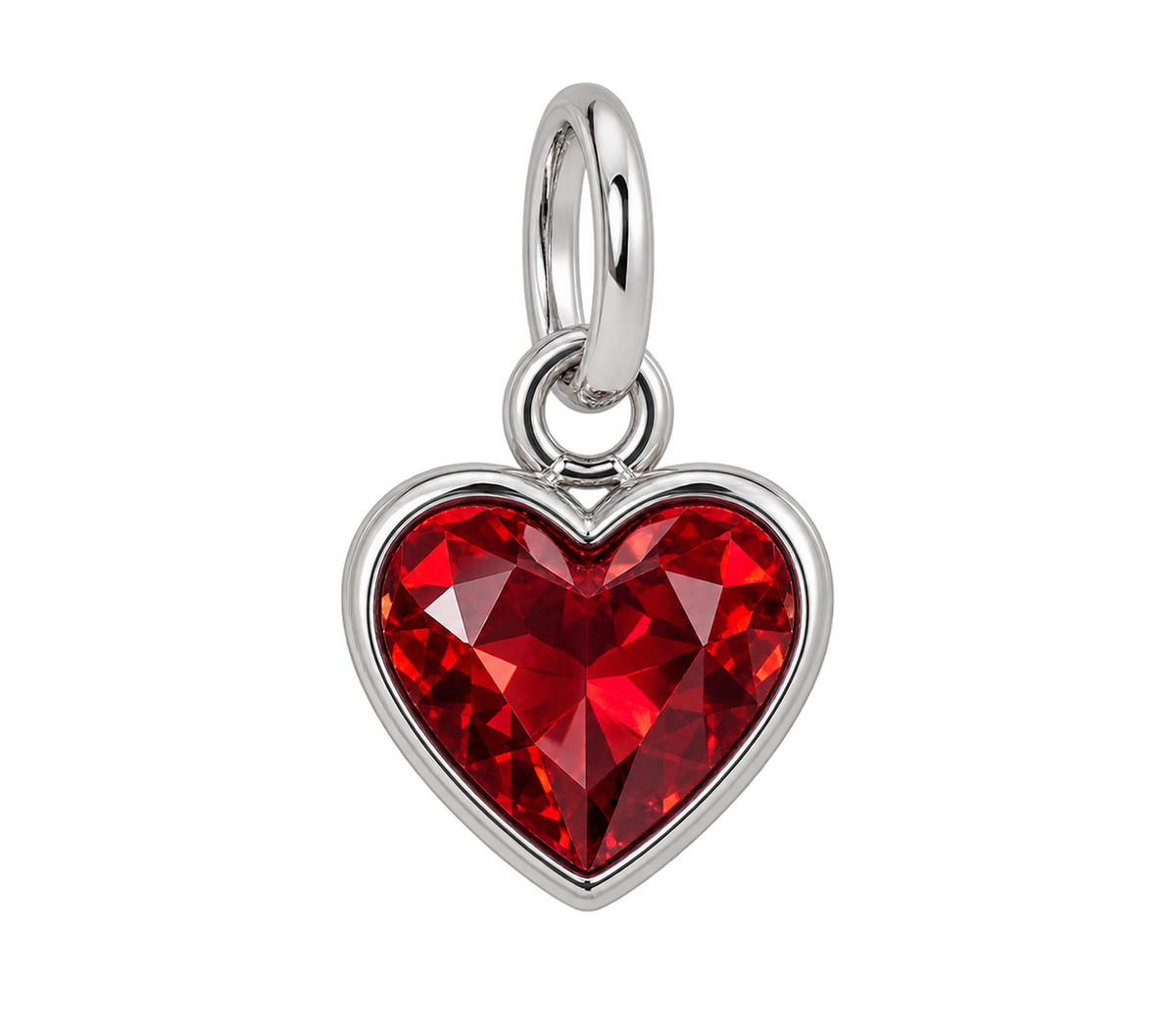 Red - Silver Heart