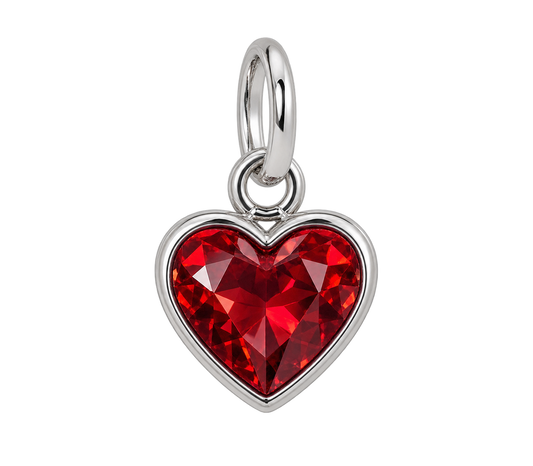 Red - Silver Heart