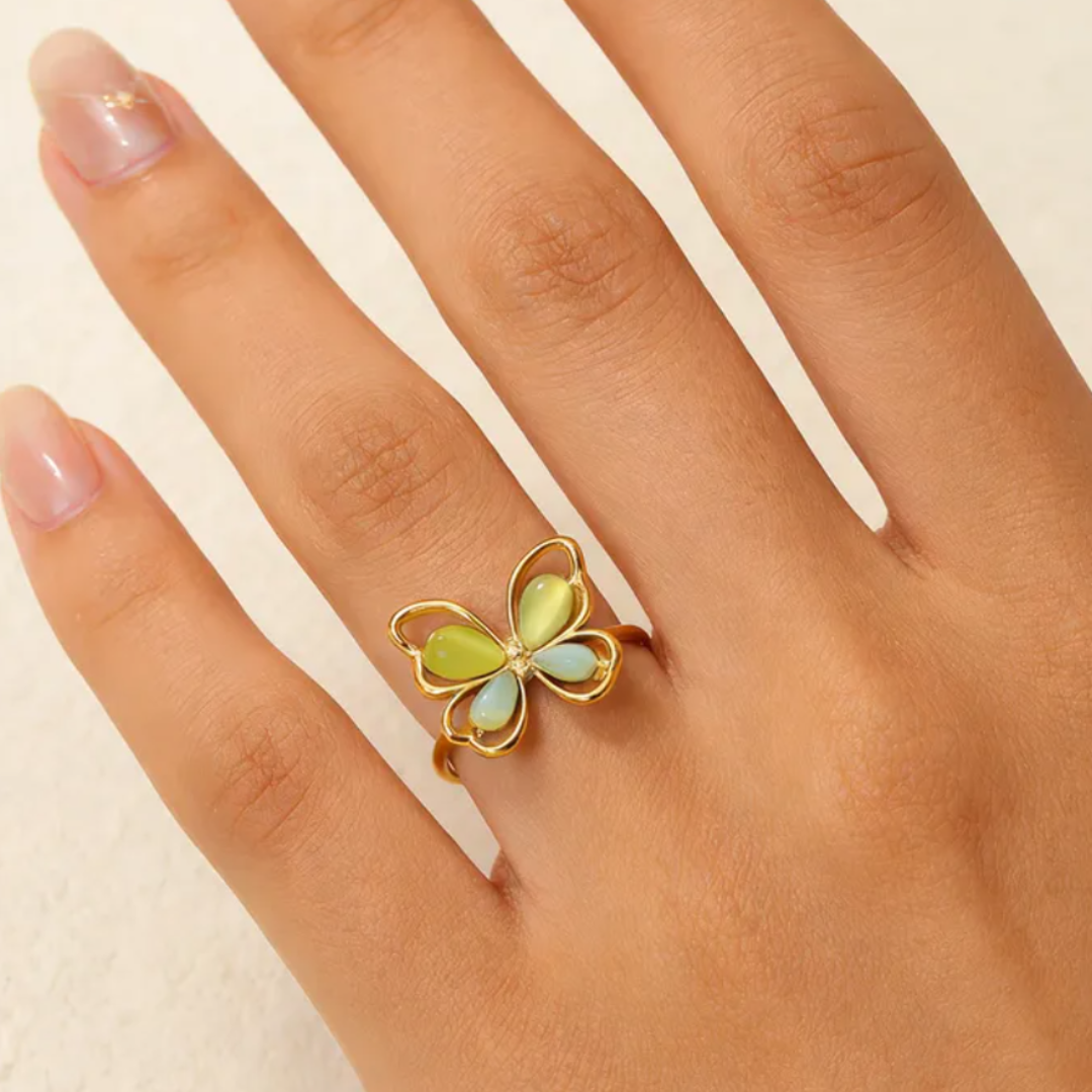 Green Butterfly Ring - Opalite MV Inspired