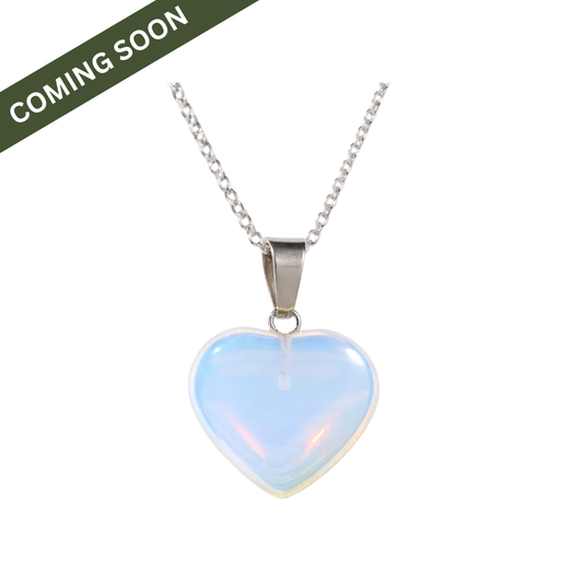 Opalite Heart Necklace - Opalite MV Inspired