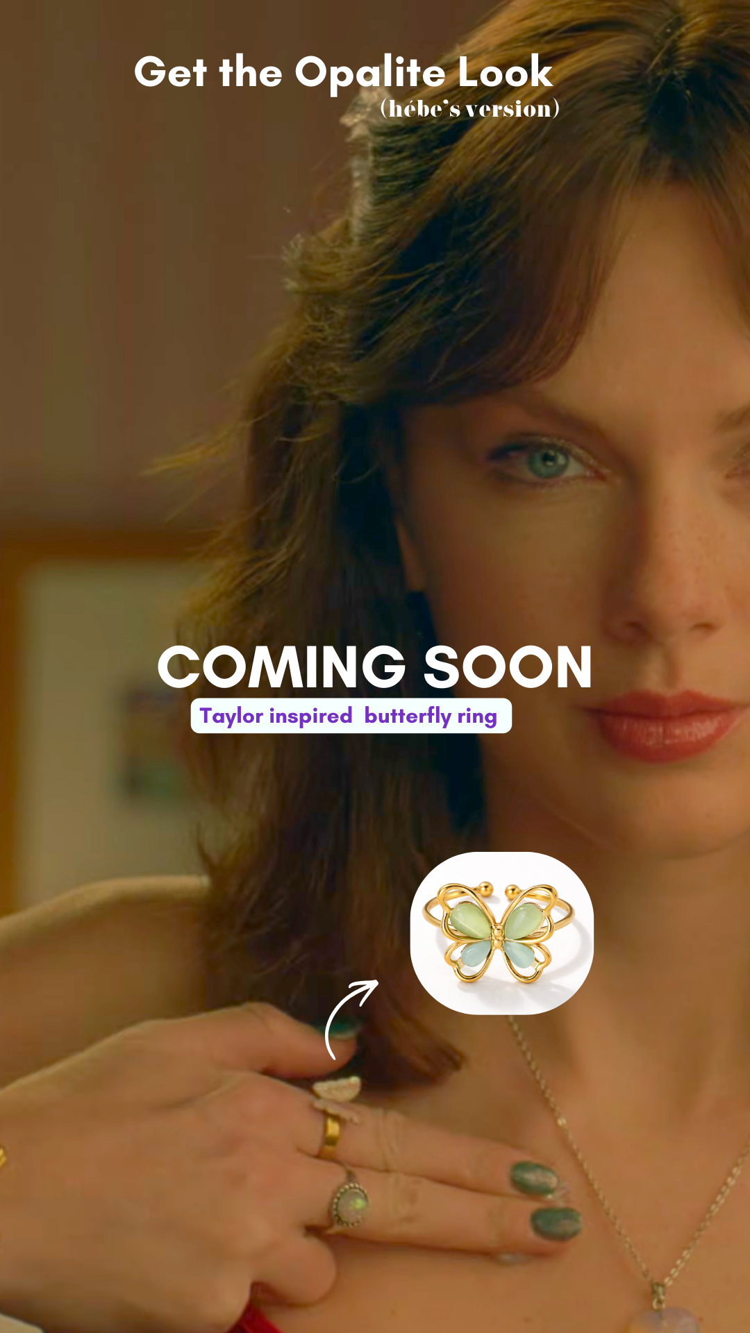 Green Butterfly Ring - Opalite MV Inspired