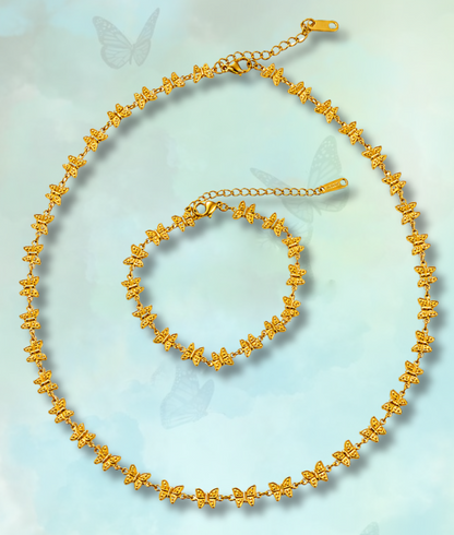 Debut Butterfly Necklace & Bracelet