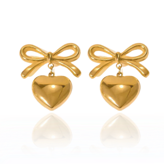 Heart Bow - Gold