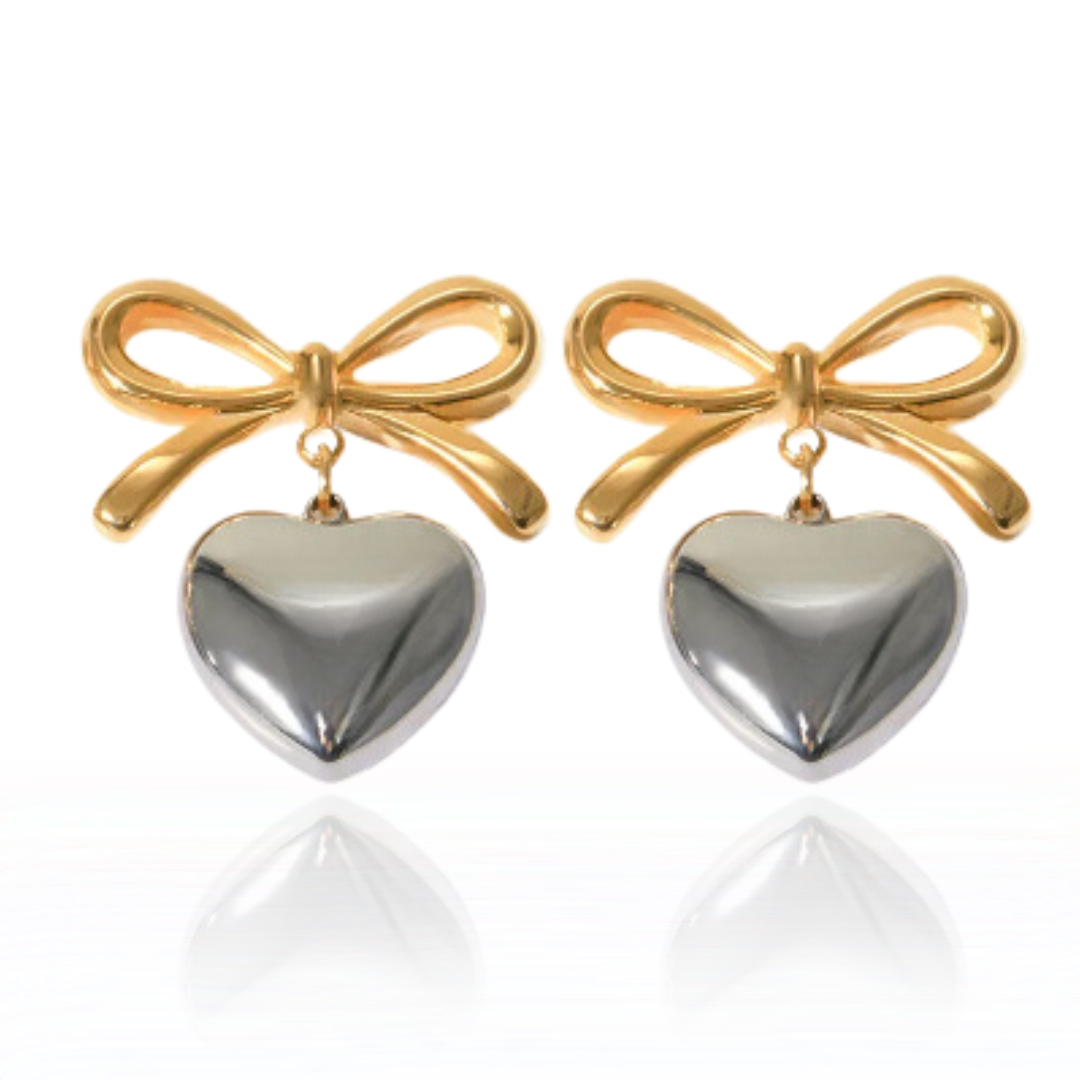 Heart Bow - Gold & Silver