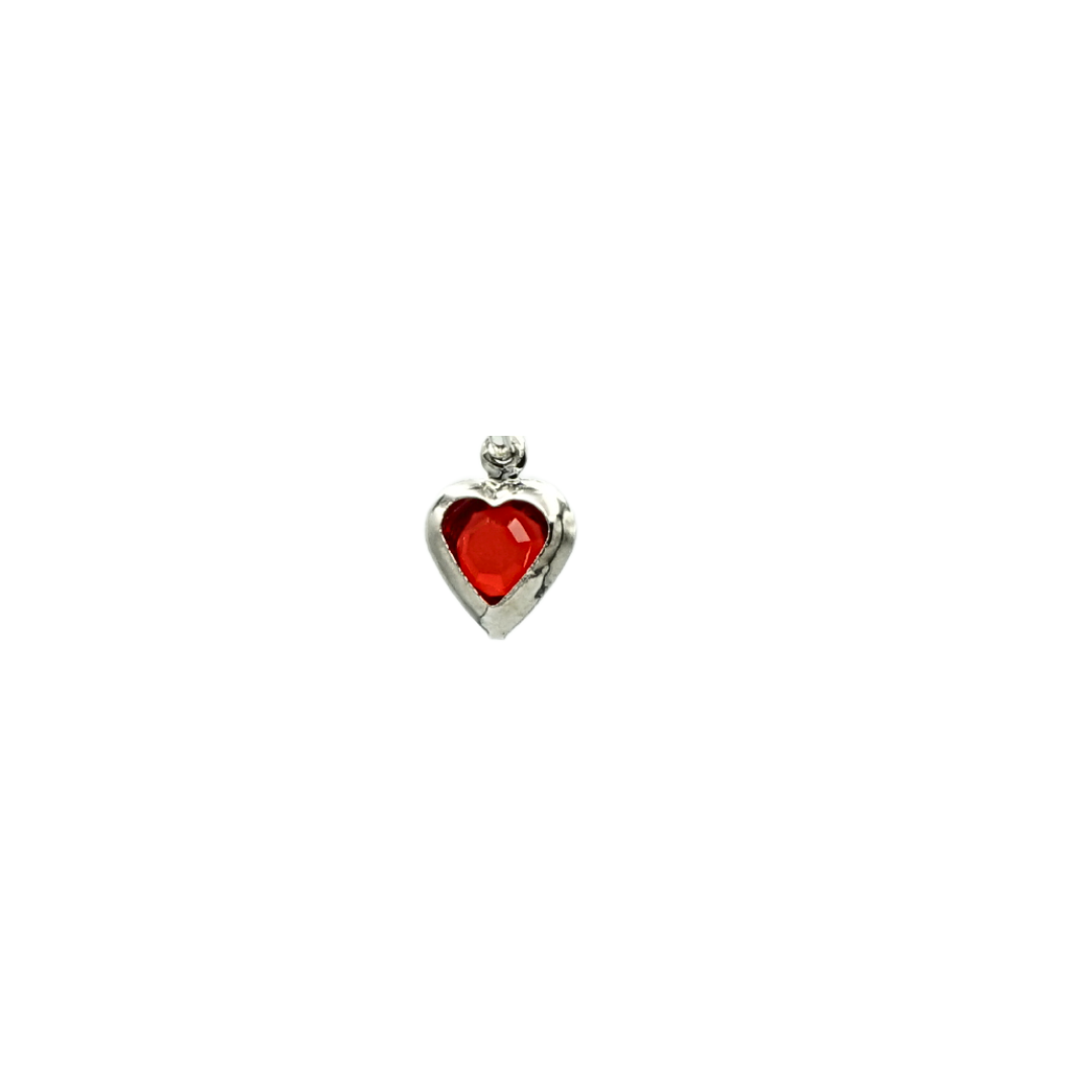 Red - Silver Small Heart